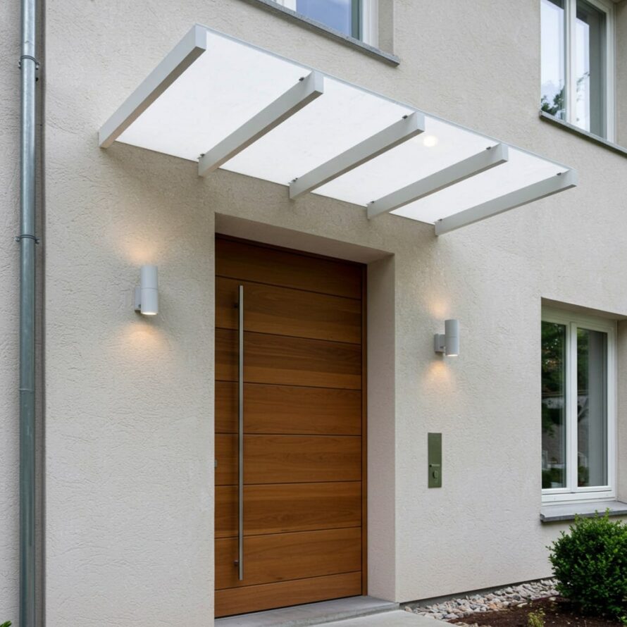 Plexiglas of polycarbonaat luifel opaal mat helder