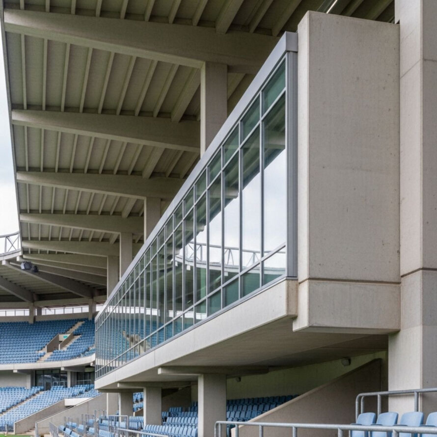 Polycarbonaat wand stadion