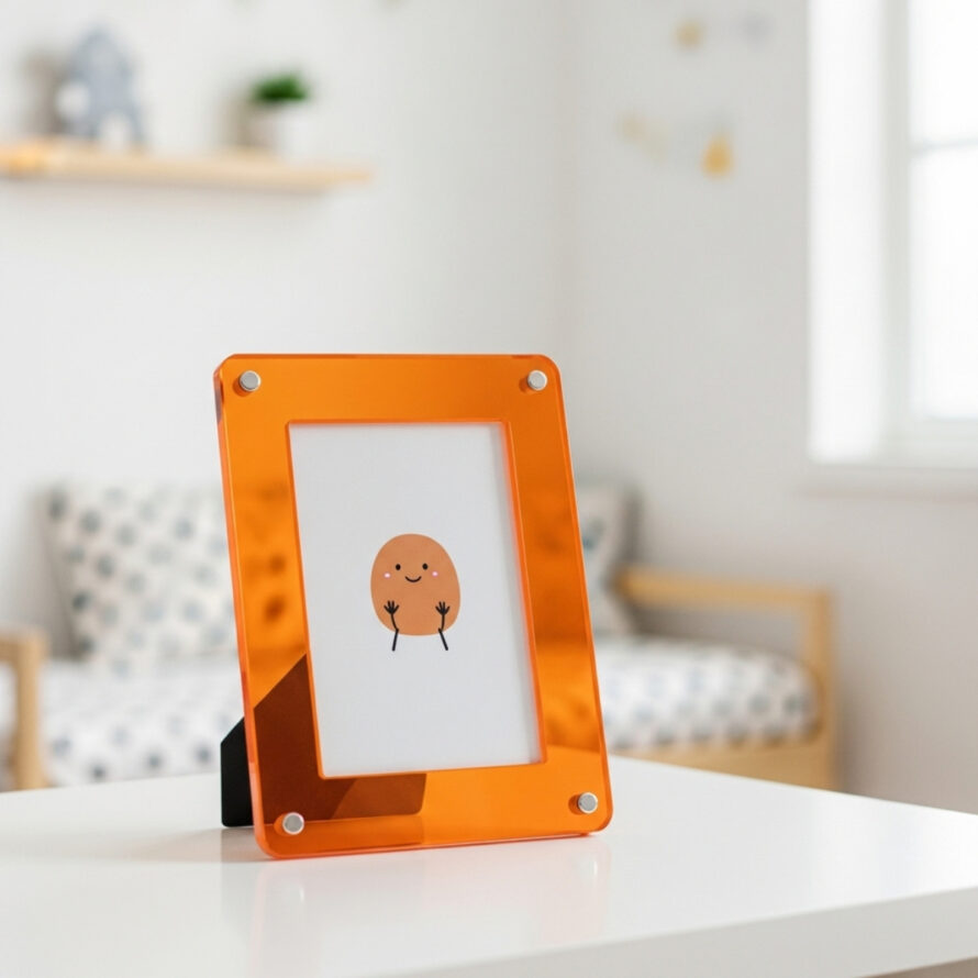 oranje plexiglas fotolijst