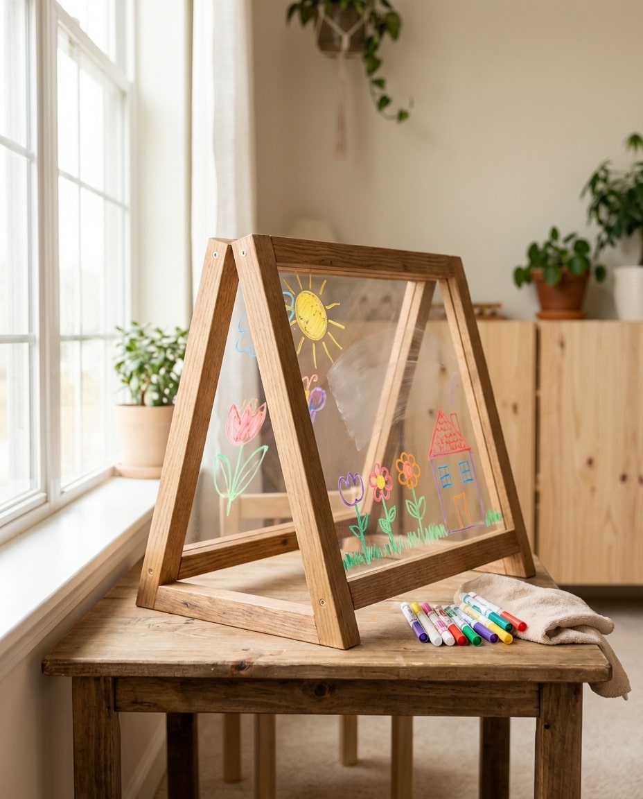 Schildersezel met acryl glas voor kinderen