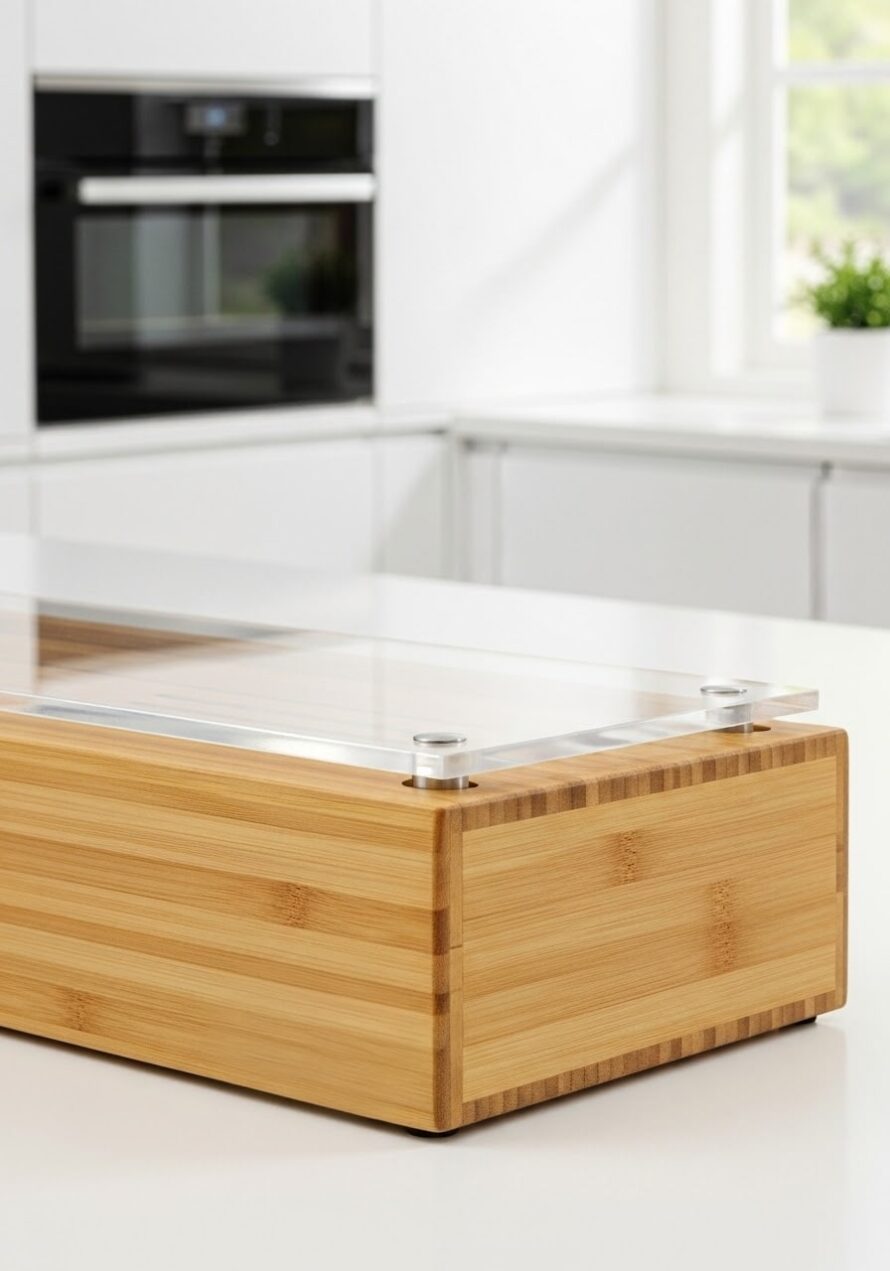 Messenblok met bamboe en acrylaat en afstandhouders