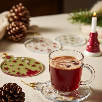 DIY: Uw eigen plexiglas kerstbal onderzetters!