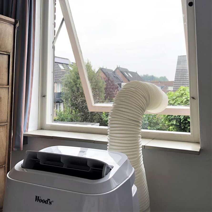 Plexiglas airco raam afdichting gat mobiele airco