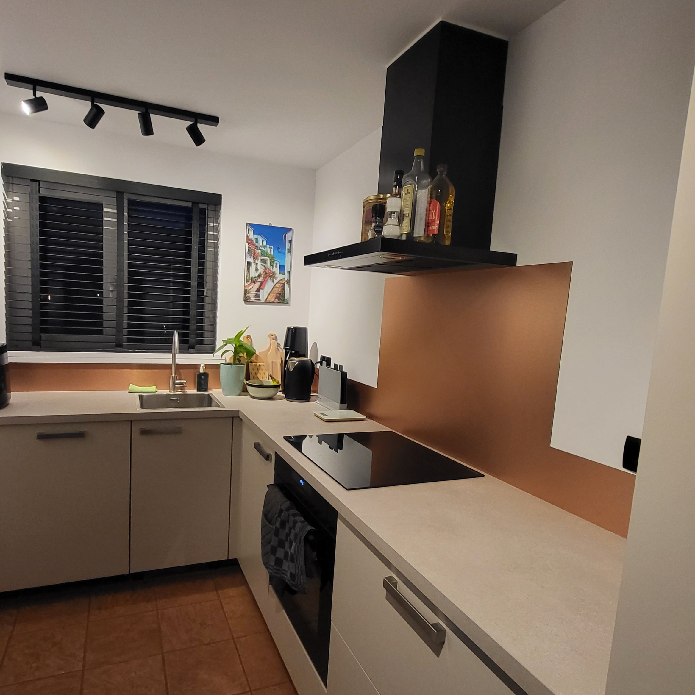 Spatwand keuken achterwand butler finish koper