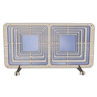 plexiglas luxe spatscherm met hout