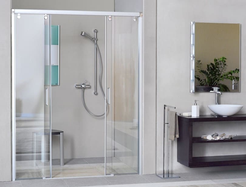 Douchedeur helder goedkoop plexiglas in frame