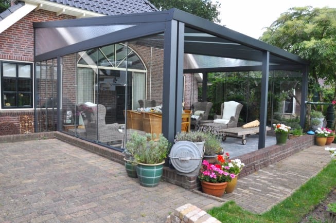 Tussenwand veranda plexiglas platen