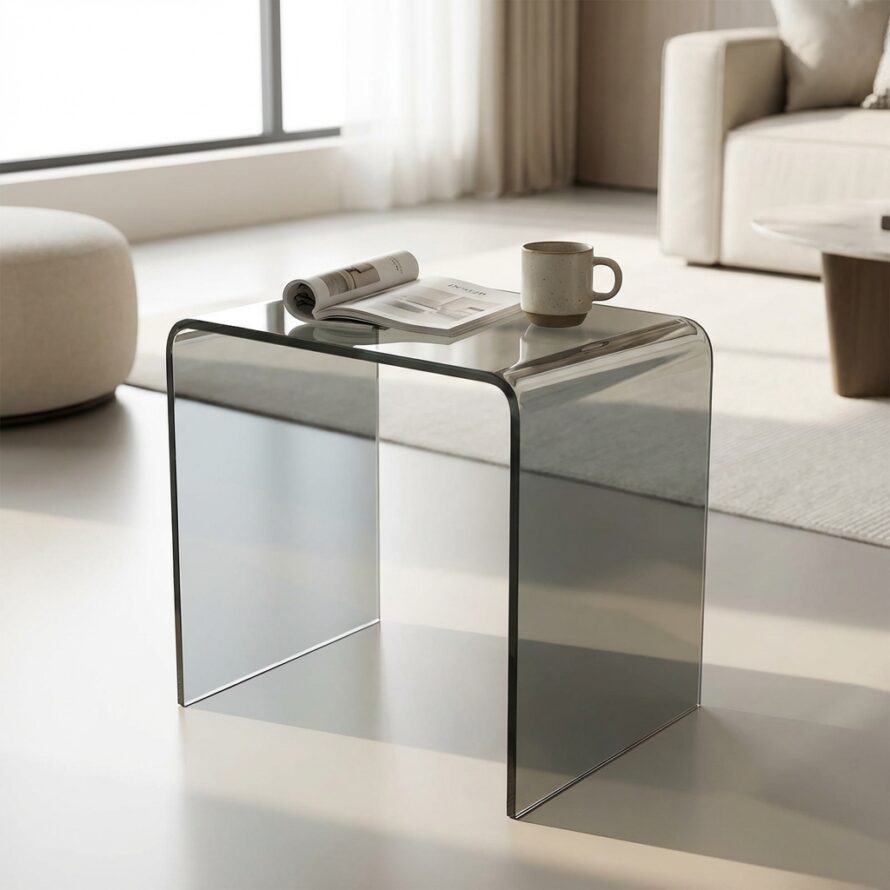 gebogen plexiglas tafel