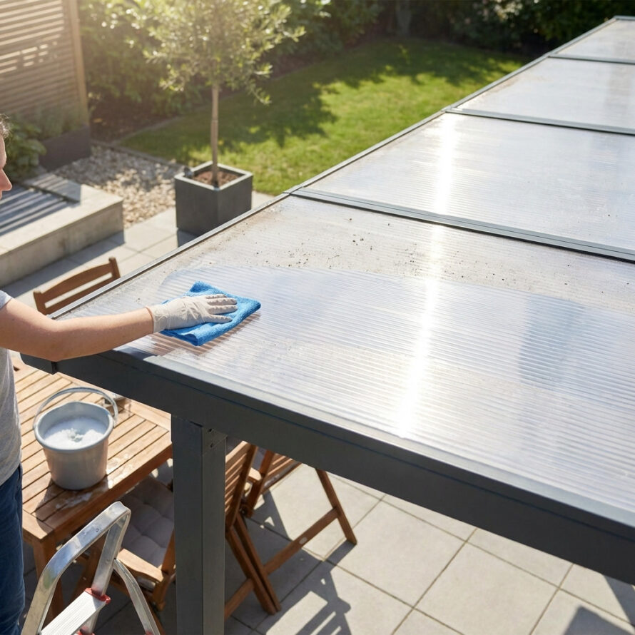Polycarbonaat dakplaat schoonmaken 1
