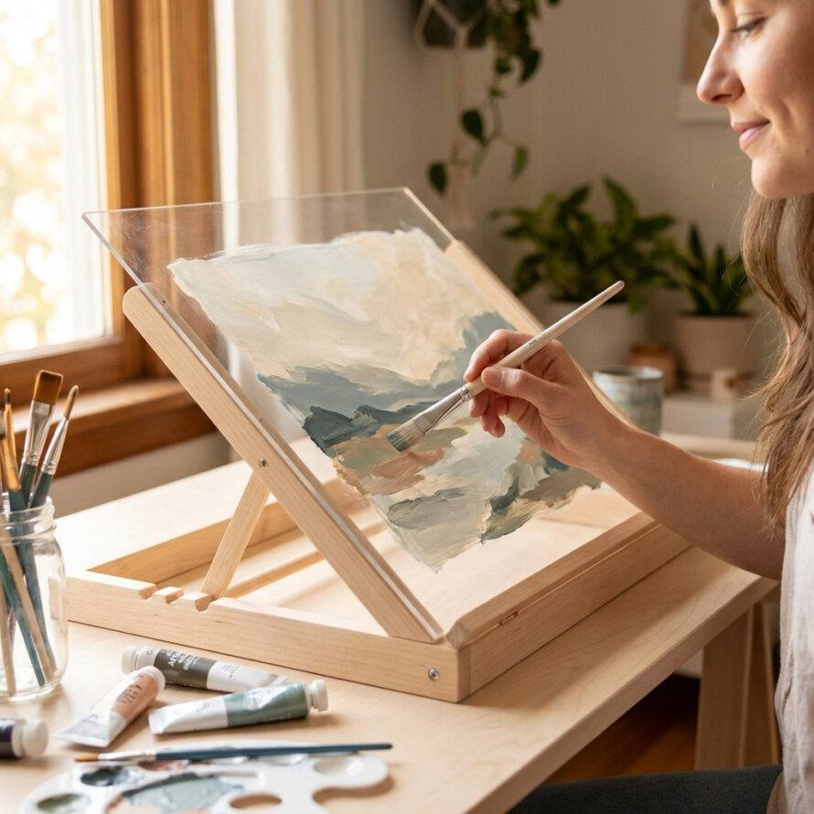 Plexiglas verven met een verfroller voor een egale en strakke afwerking