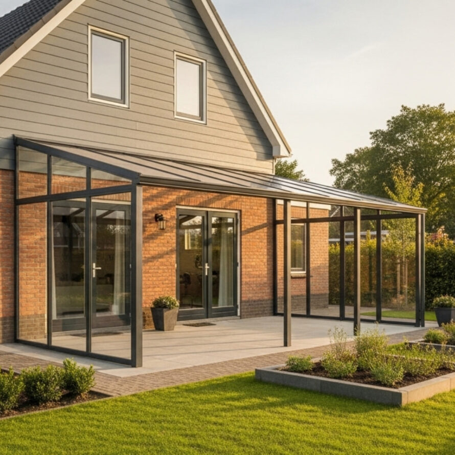 Kunststof overkapping tuin