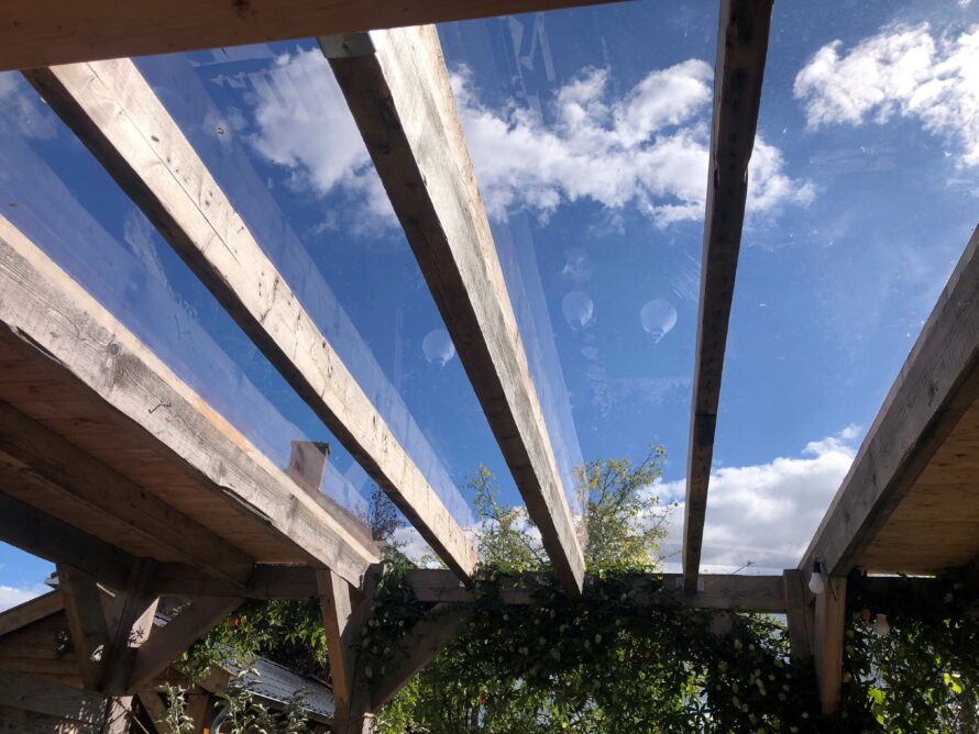 plastic plaat doorzichtig overkapping