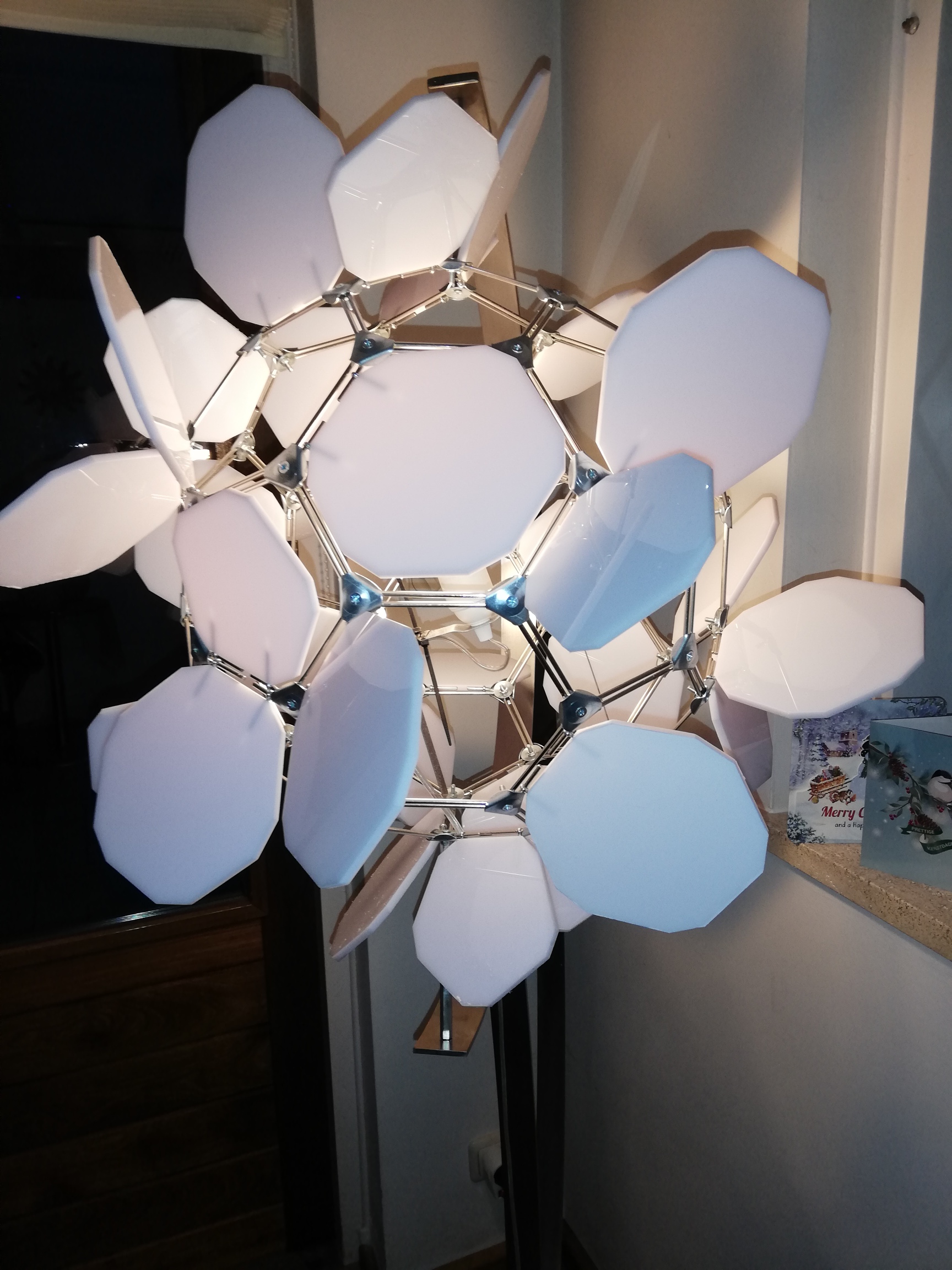 Wit plexiglas plaatjes lamp kunst