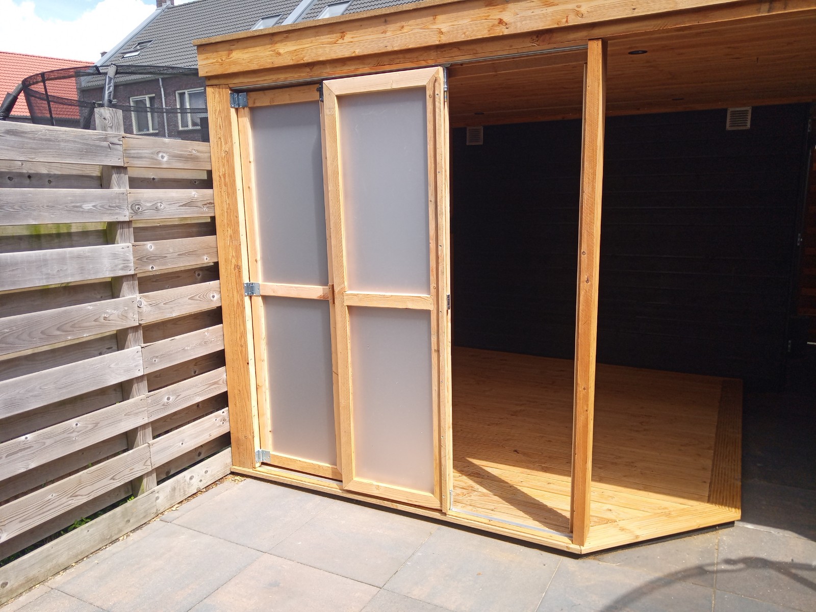 satijnglas plexiglas plaat mat deur