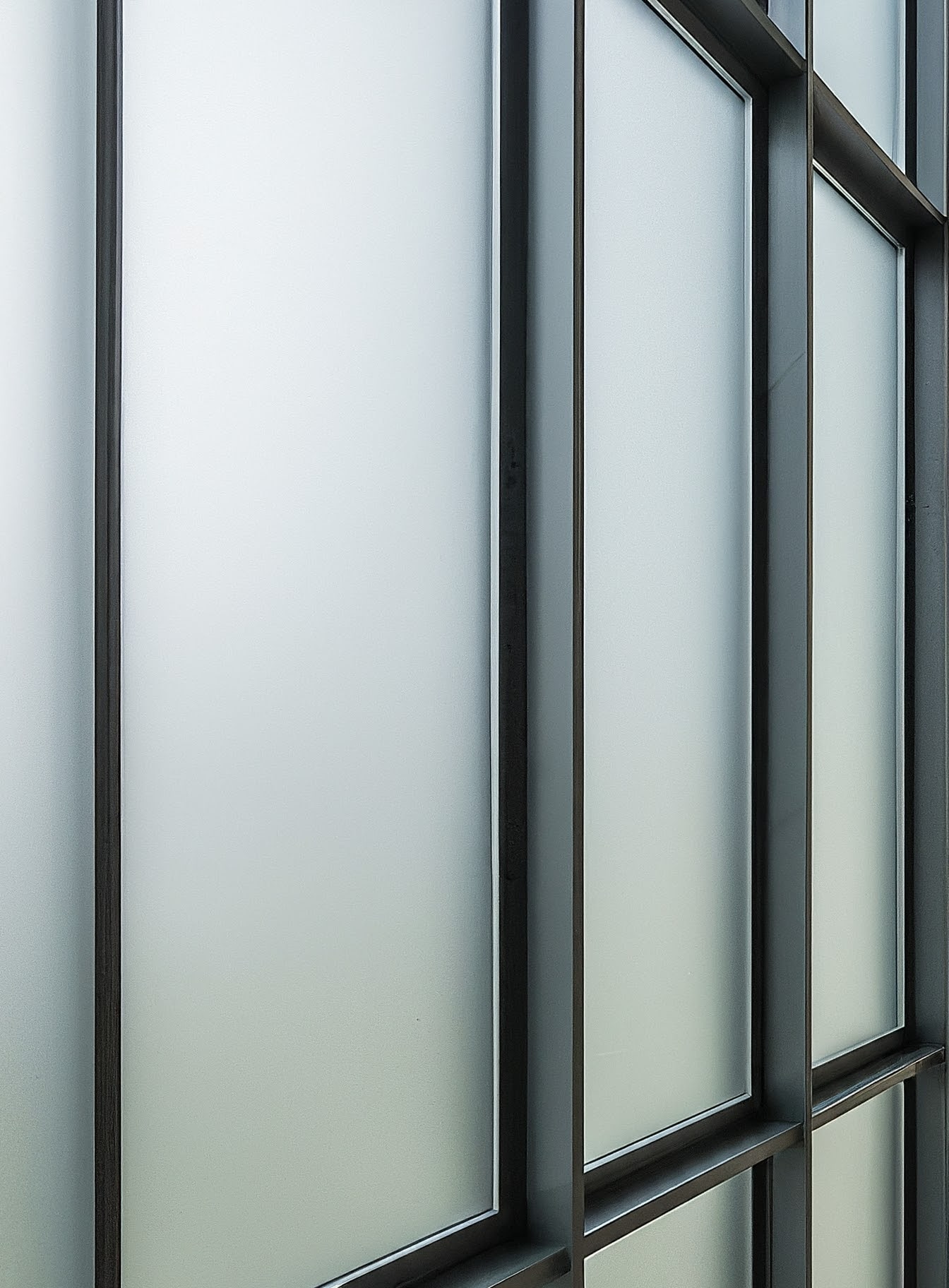 Binnen raam melkglas matglas