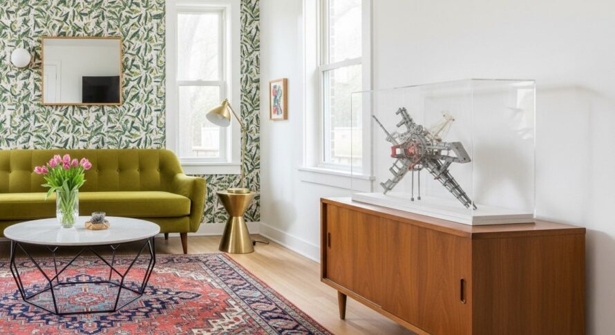 Stofkap kunst of lego kunststof plexiglas of polycarbonaat