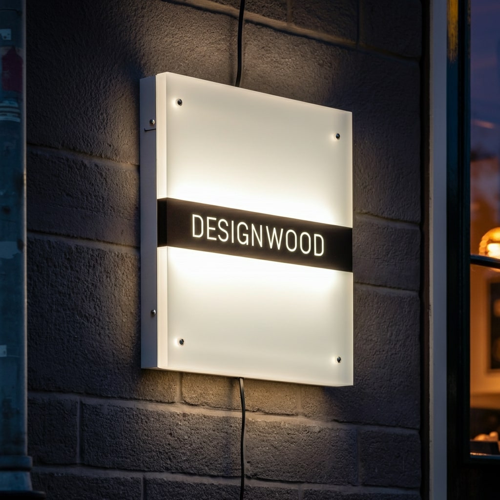 Melkglas plexiglas acrylaat gevel lichtbak