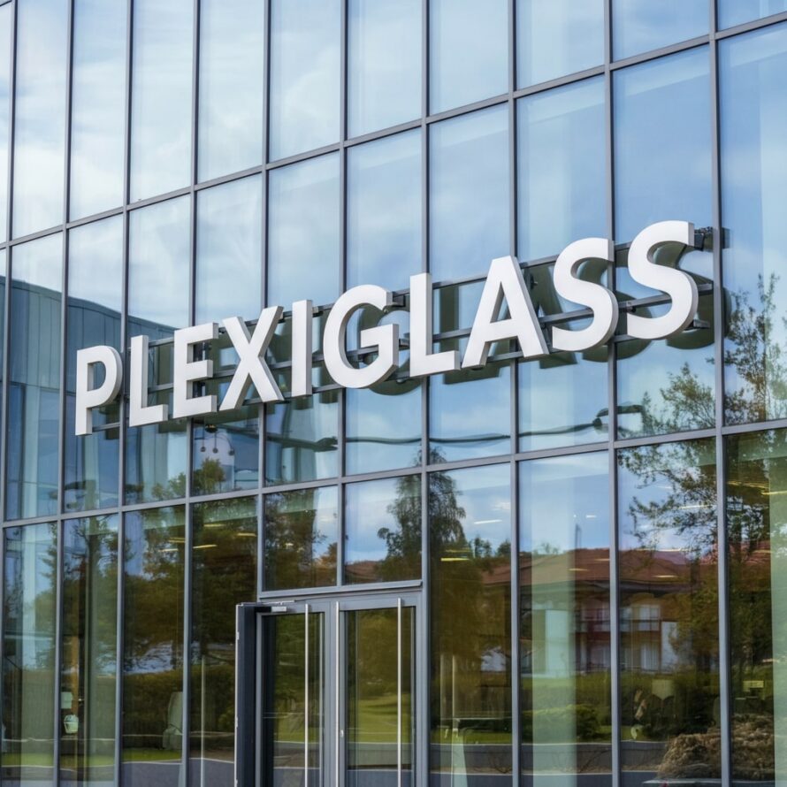 Gevelletters gevelreclame plexiglas wit