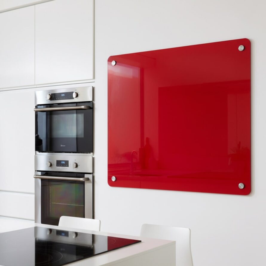 plexiglas kunstglas van plastic rood whiteboard