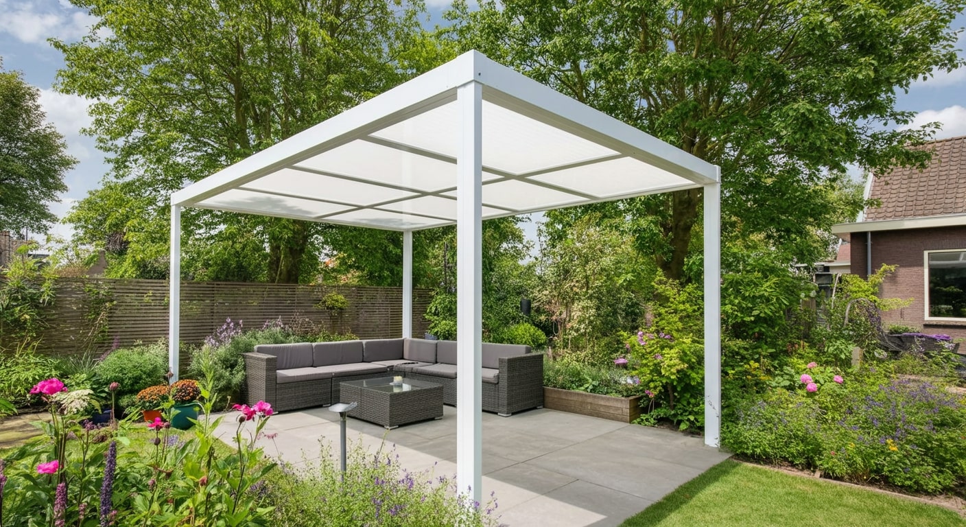 Kunststof platen van plexiglas opaal gerecycled overkapping