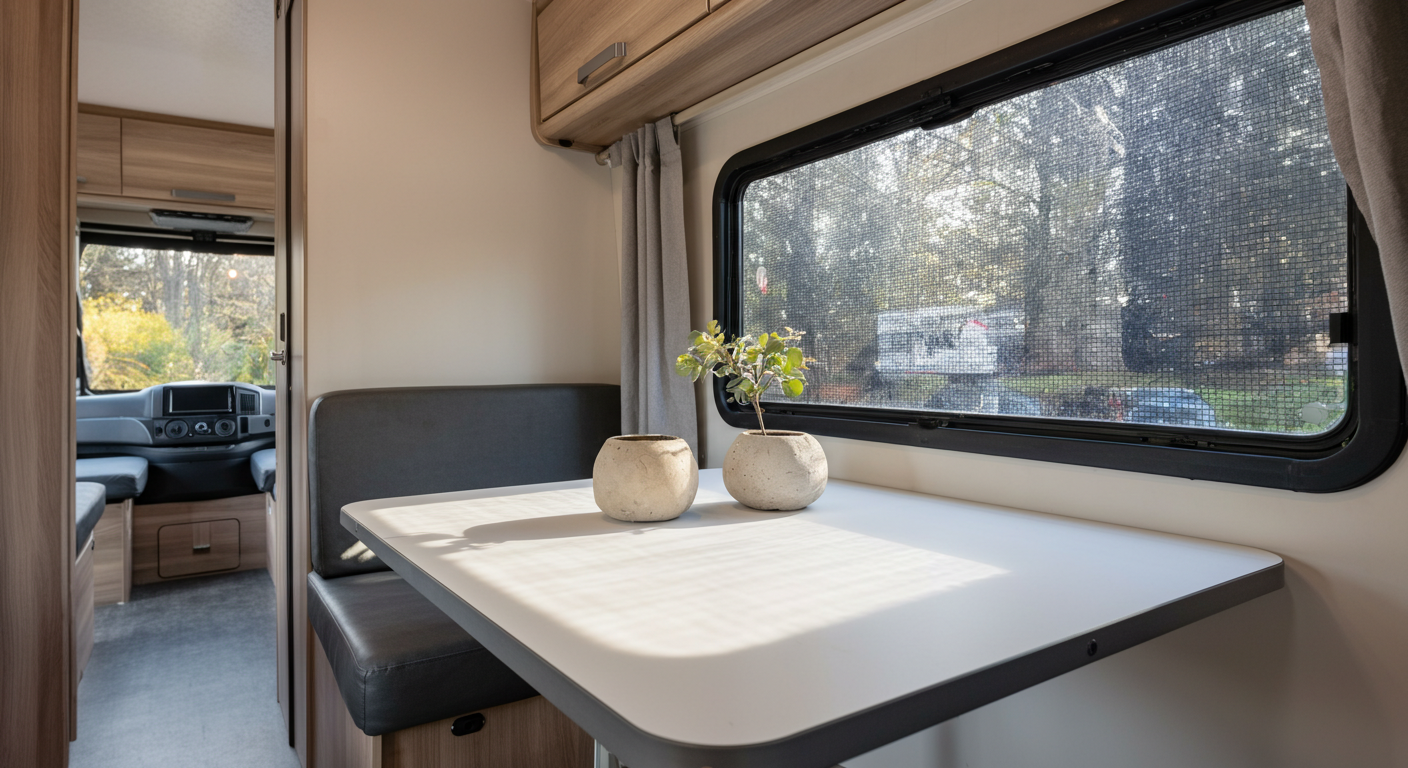 Camper tafelblad hpl wit compactplaat