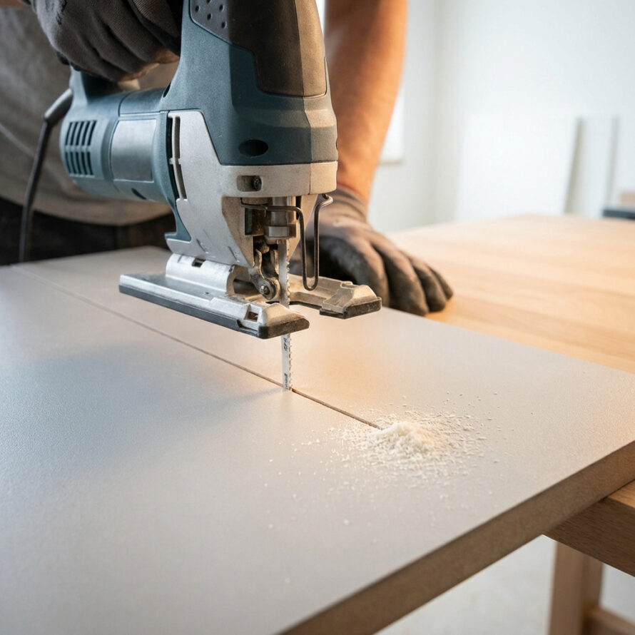 Close up cirkelzaag HPl