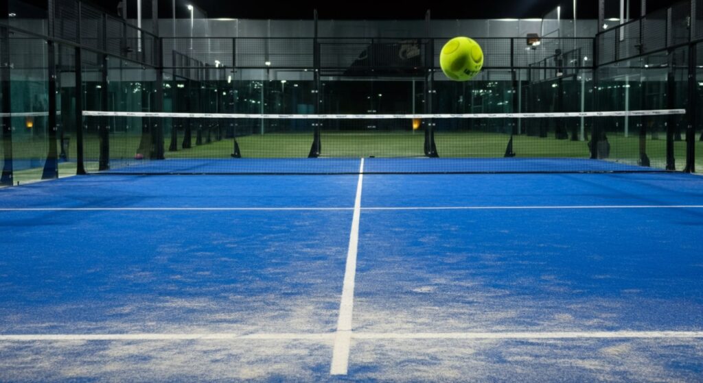 Indoor padelbaal polycarbonaat wand binnen