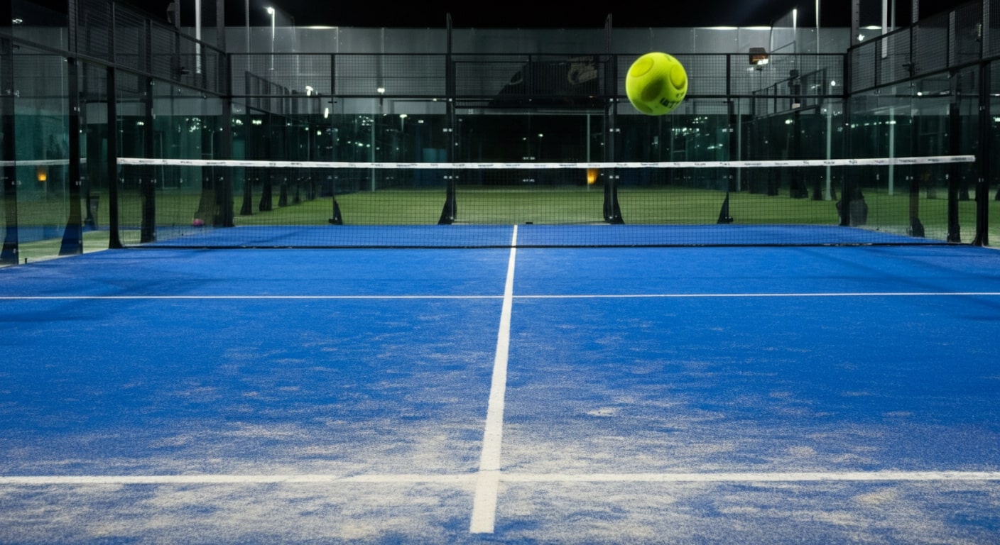 Indoor padelbaal polycarbonaat wand binnen