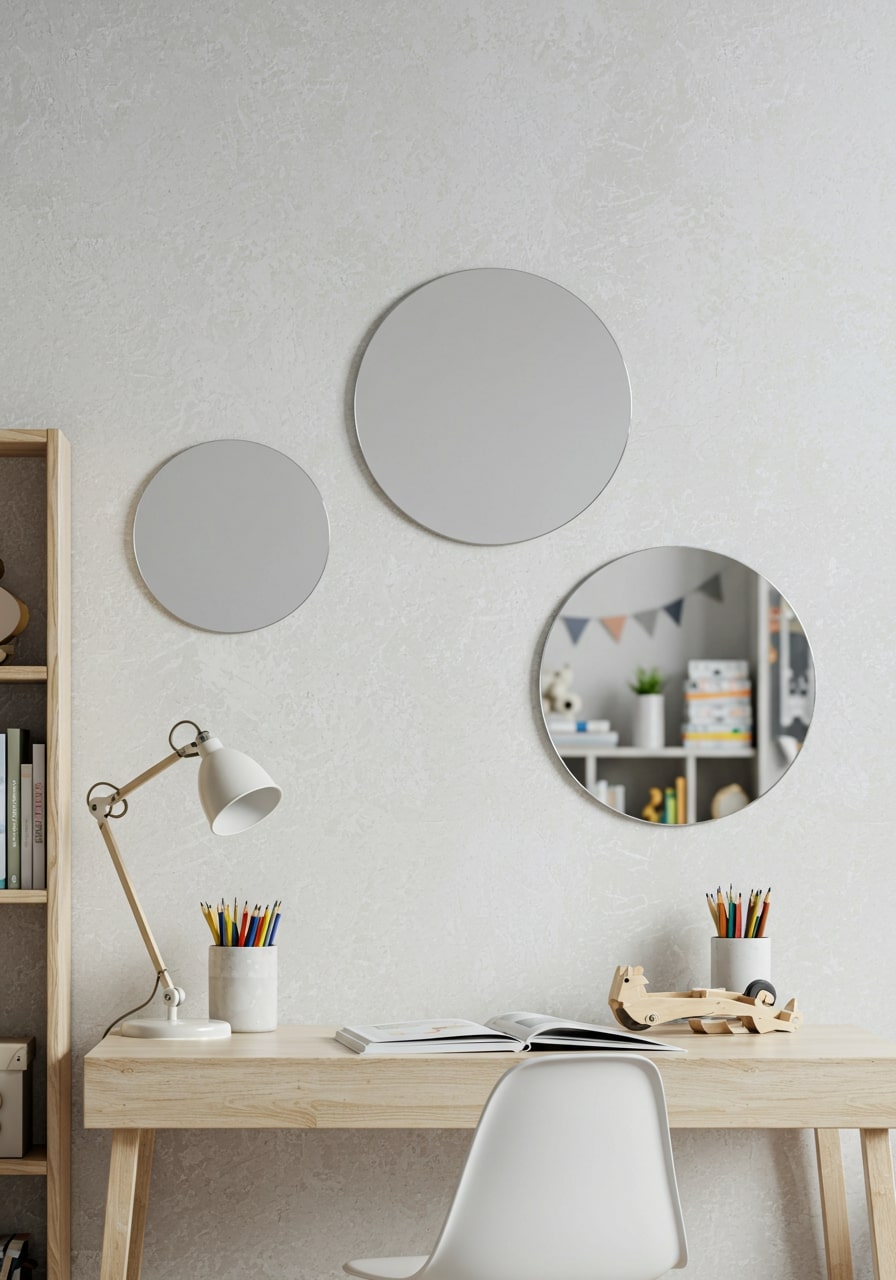 Spiegel kunststof rond