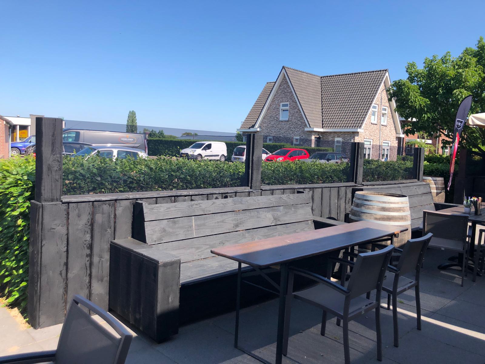 Windscherm terras polycarbonaat helder kraswerend