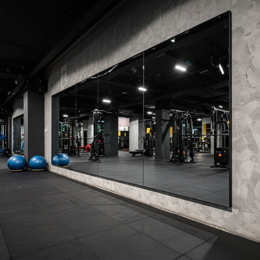 Spiegel home gym dibond kunststof