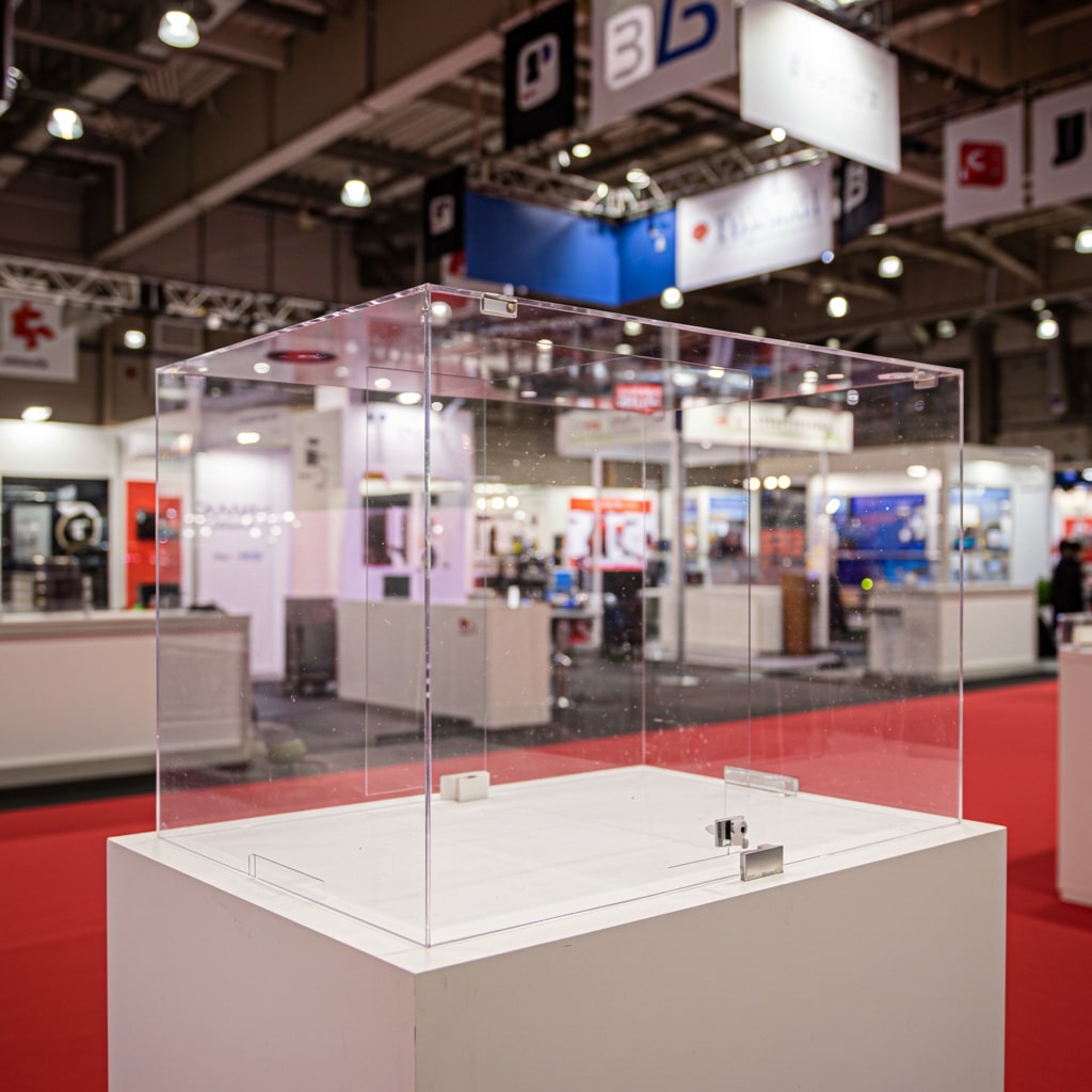 Acrylaat bak stand op beurs