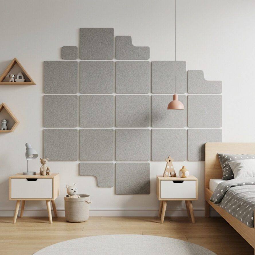 Slaapkamer wandpanelen kinderkamer - akoestische panelen vilt