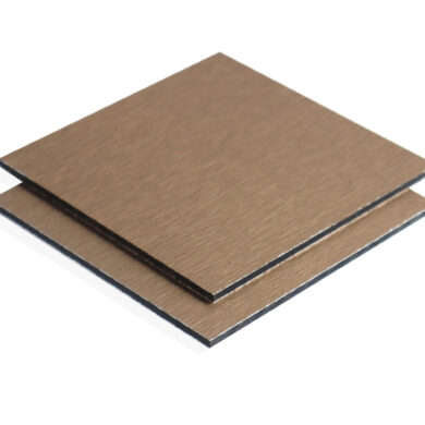 Aluminium composiet Dibond butler finish rosé/brons