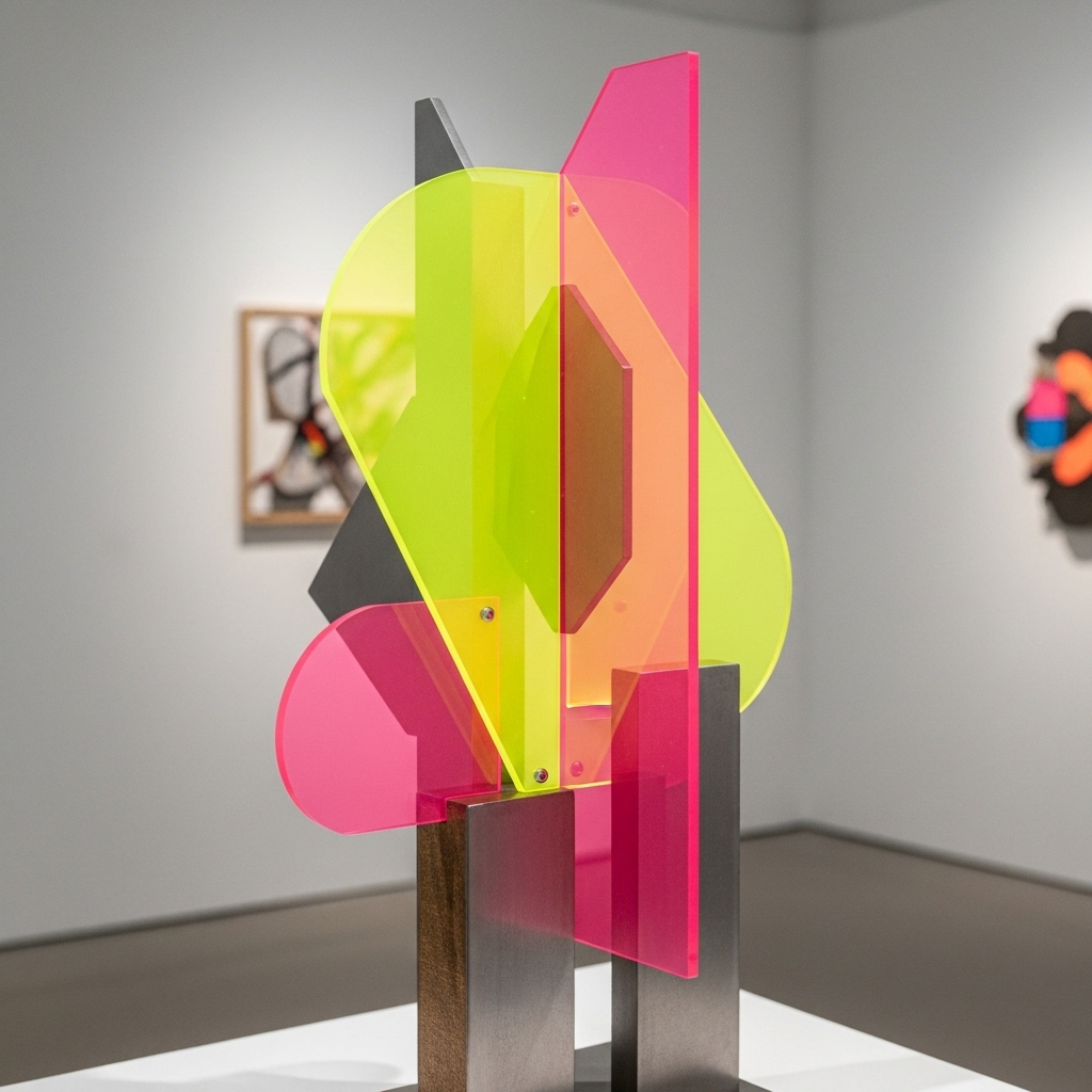 Fluor plexiglas kunstwerk