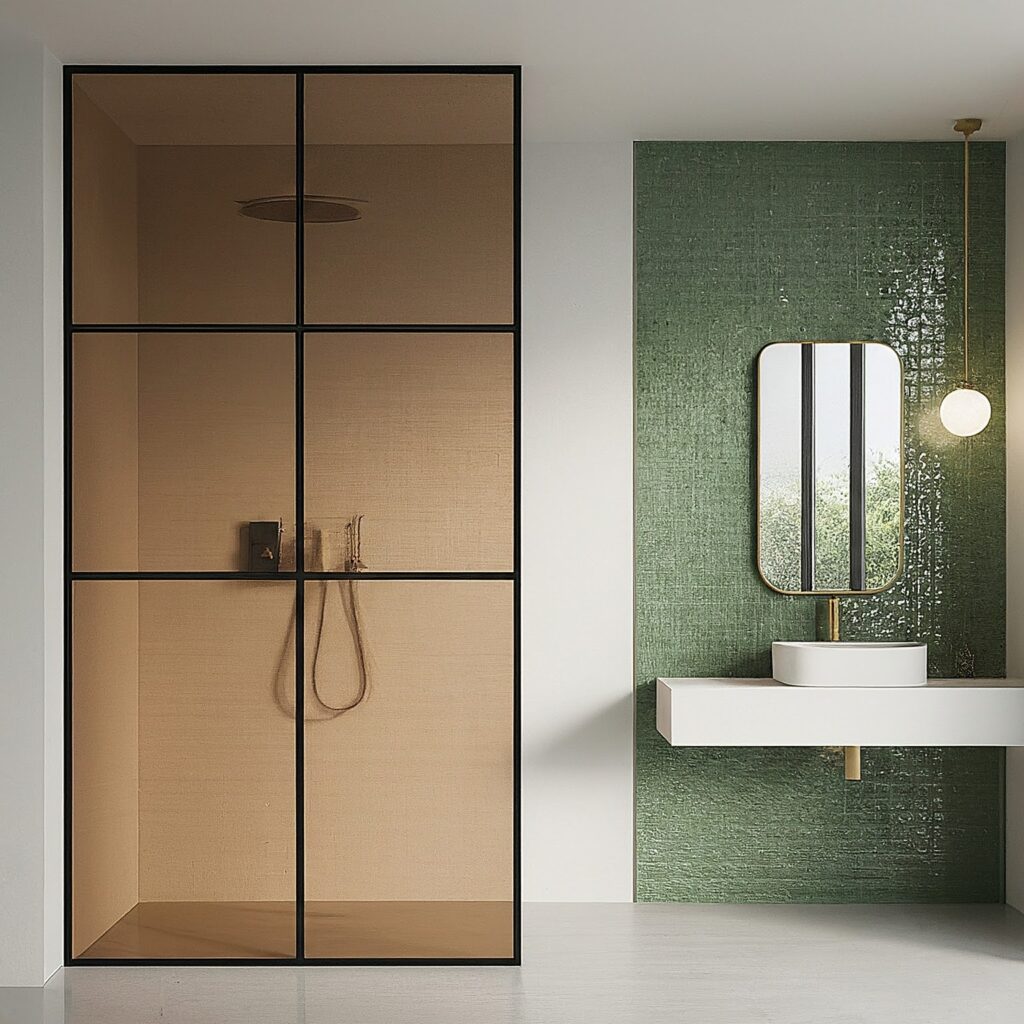 Smoke plexiglas platen rookglas douchewand in frame Polycarbonaat spatscherm