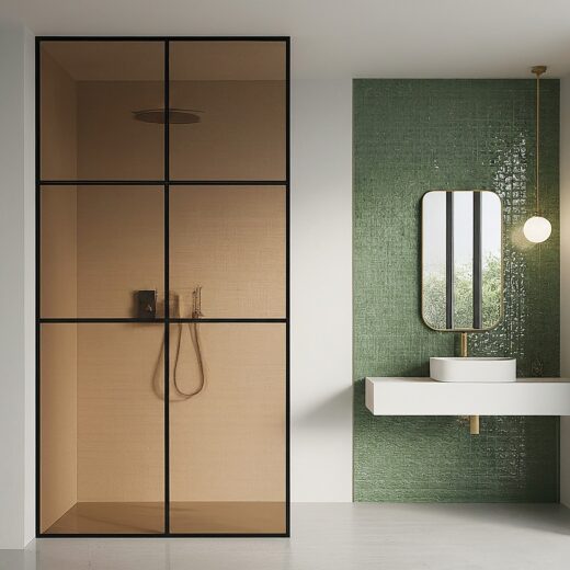 Smoke plexiglas platen rookglas douchewand in frame Polycarbonaat spatscherm