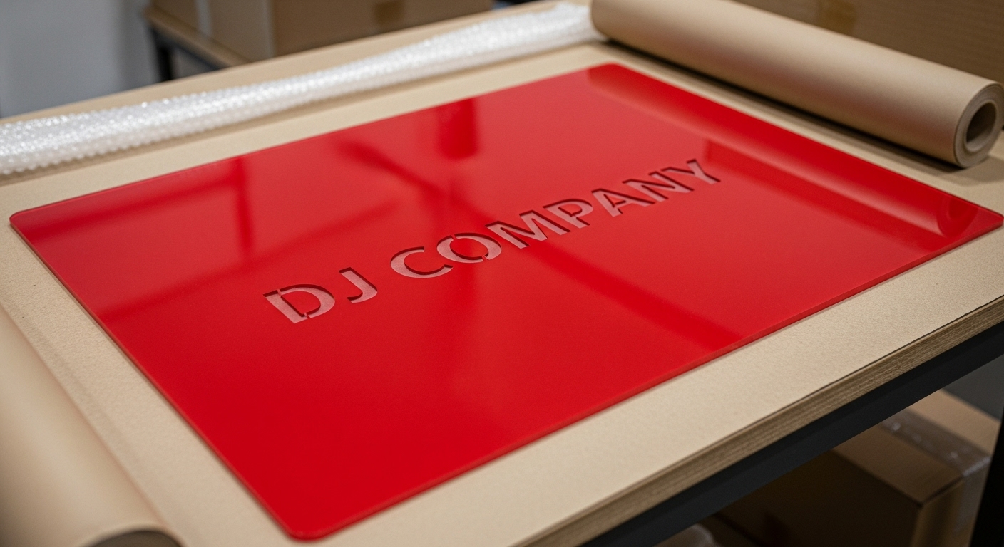 Plexiglas gravure rood gekleurde plexiglas plaat