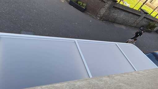 Nieuwe ingang Q-Park foto van boven