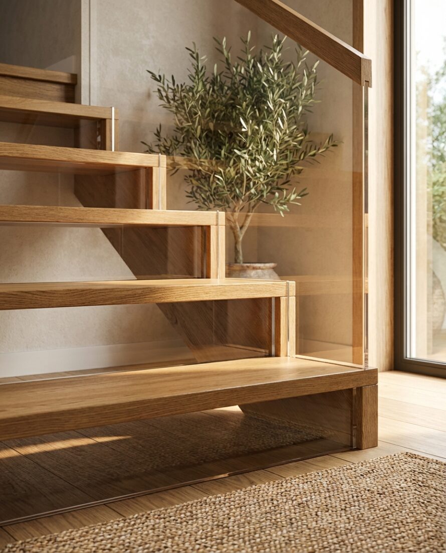 Trap dichtmaken met plexiglas of polycarbonaat